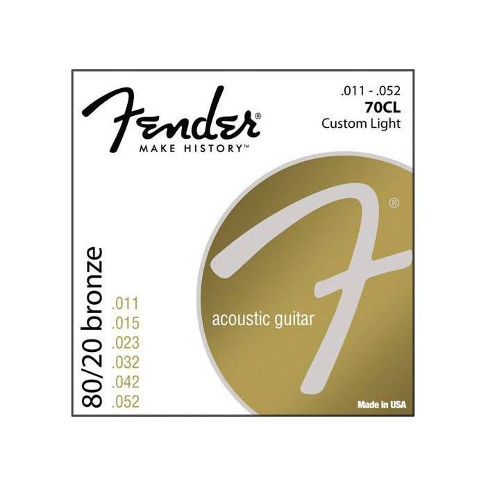 Fender Strings NEW ACOUSTIC 70CL 80/20 BRONZE 11-52 Fender Strings NEW ACOUSTIC 70CL 80/20 BRONZE 11-52 Струны для акустических гитар