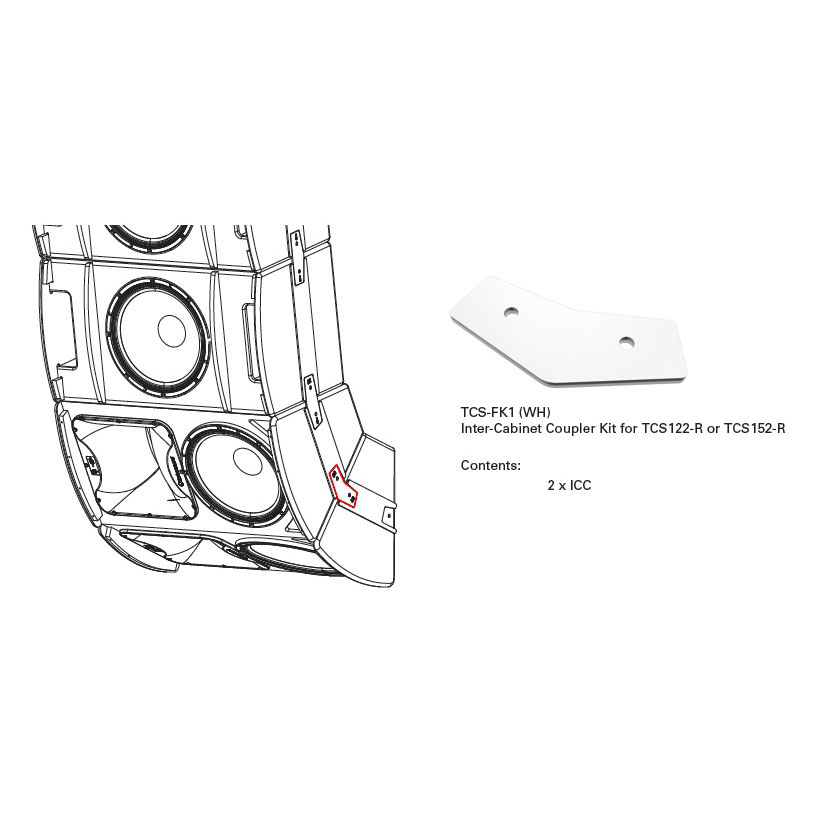 Turbosound TCS-FK1 Стойки, коммутация АС