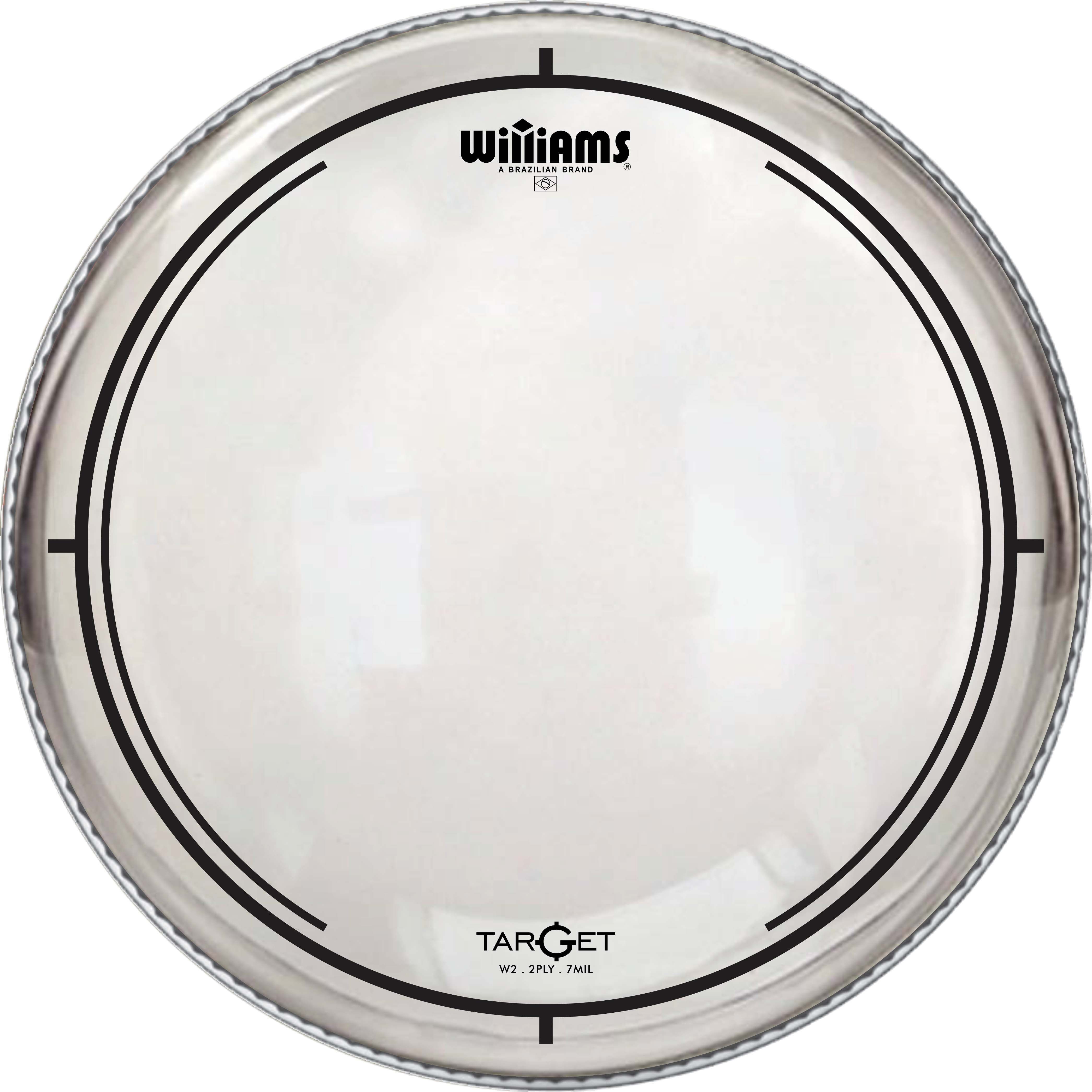 Williams W2-7MIL-22 Double Ply Clear Oil Target Series 22", 7-MIL Пластики для бас-бочки