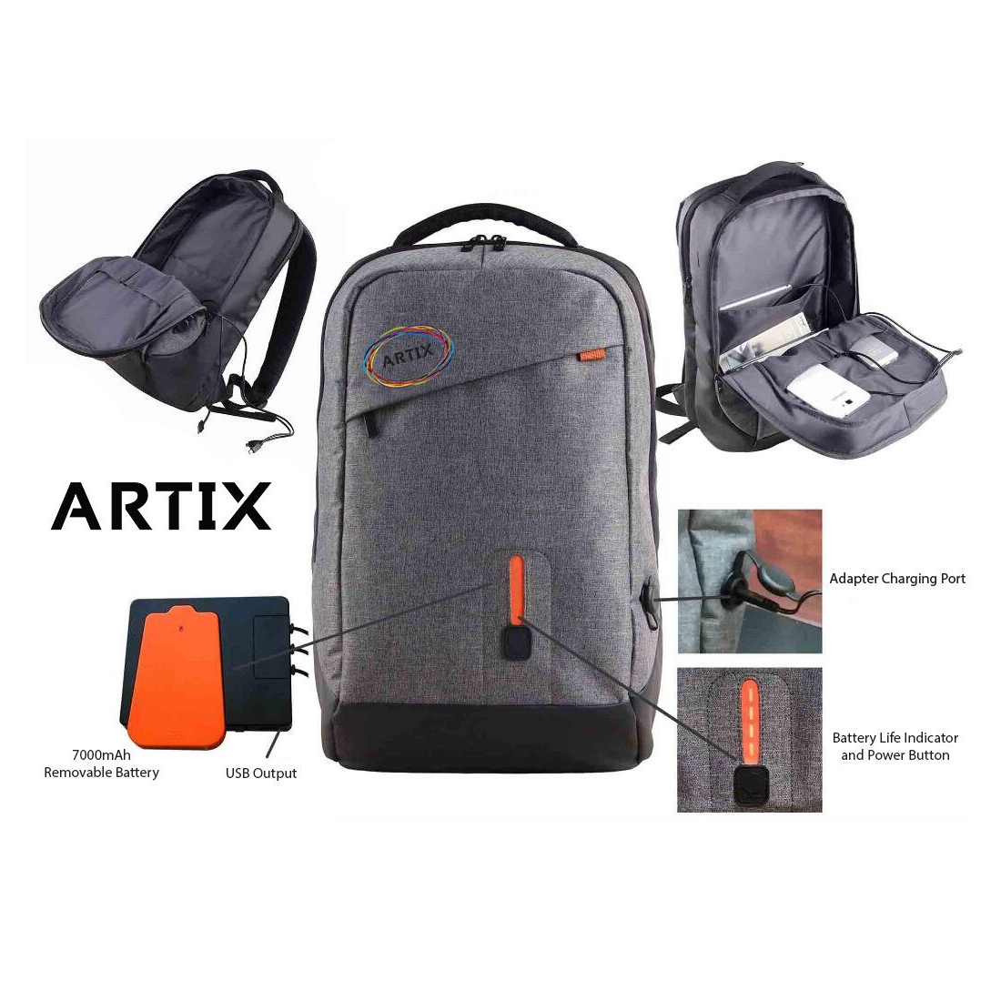 Artix Backpack Gray DJ Кейсы, сумки, чехлы