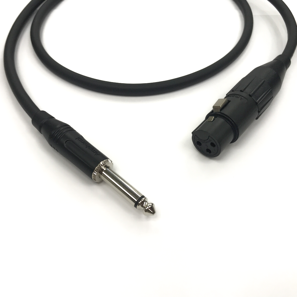 XLR female - Jack 6.3 mm 1/4 mono Amphenol Pro Performance  Кабели для подключения микрофонов