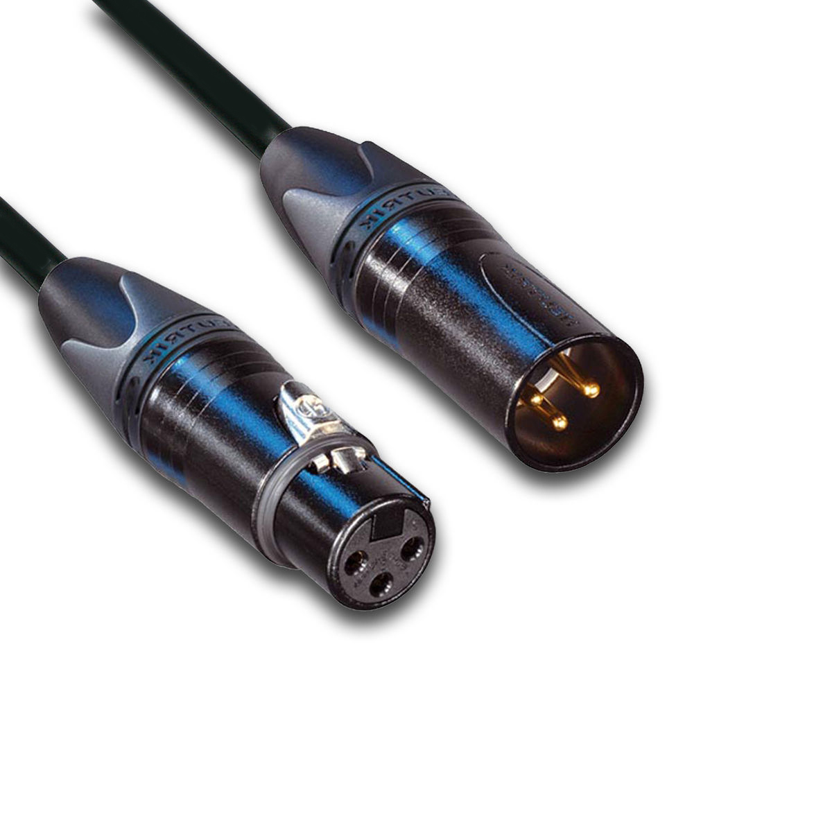 0.5m XLR female - XLR male Neutrik GOLD Pro Premium профессиональный микрофонный аудио кабель Кабели XLR female - XLR male 3 pin (mic3)