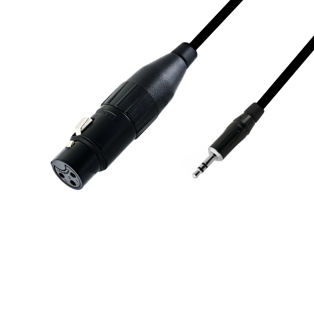 Кабель XLR female - 3.5 mm minijack TRS Amphenol 2m Кабель XLR female - 3.5 mm minijack TRS Amphenol 2m XLR female - minijack 3.5 mm TRS