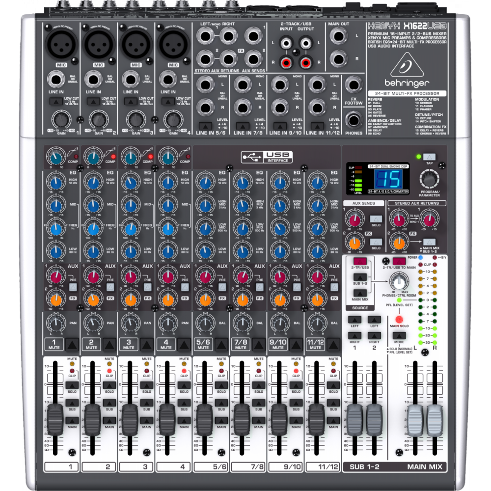 Behringer Xenyx X1622USB Behringer Xenyx X1622USB Аналоговые микшеры