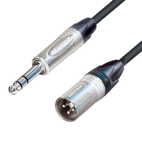 3m Jack 6.3 mm 1/4 TRS - XLR male Neutrik Pro Performance профессиональный балансный аудио кабель Кабели Jack 6.3 mm TRS - XLR male (mon3)