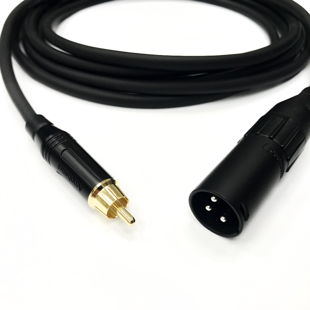 10m RCA male - XLR male Amphenol Pro Performance профессиональный аудио кабель Кабели RCA male - XLR male (mon5)