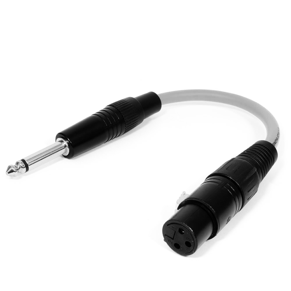 Патч кабель переходник XLR female - Jack 6.3 mm mono Amphenol Короткие патч кабели и переходники