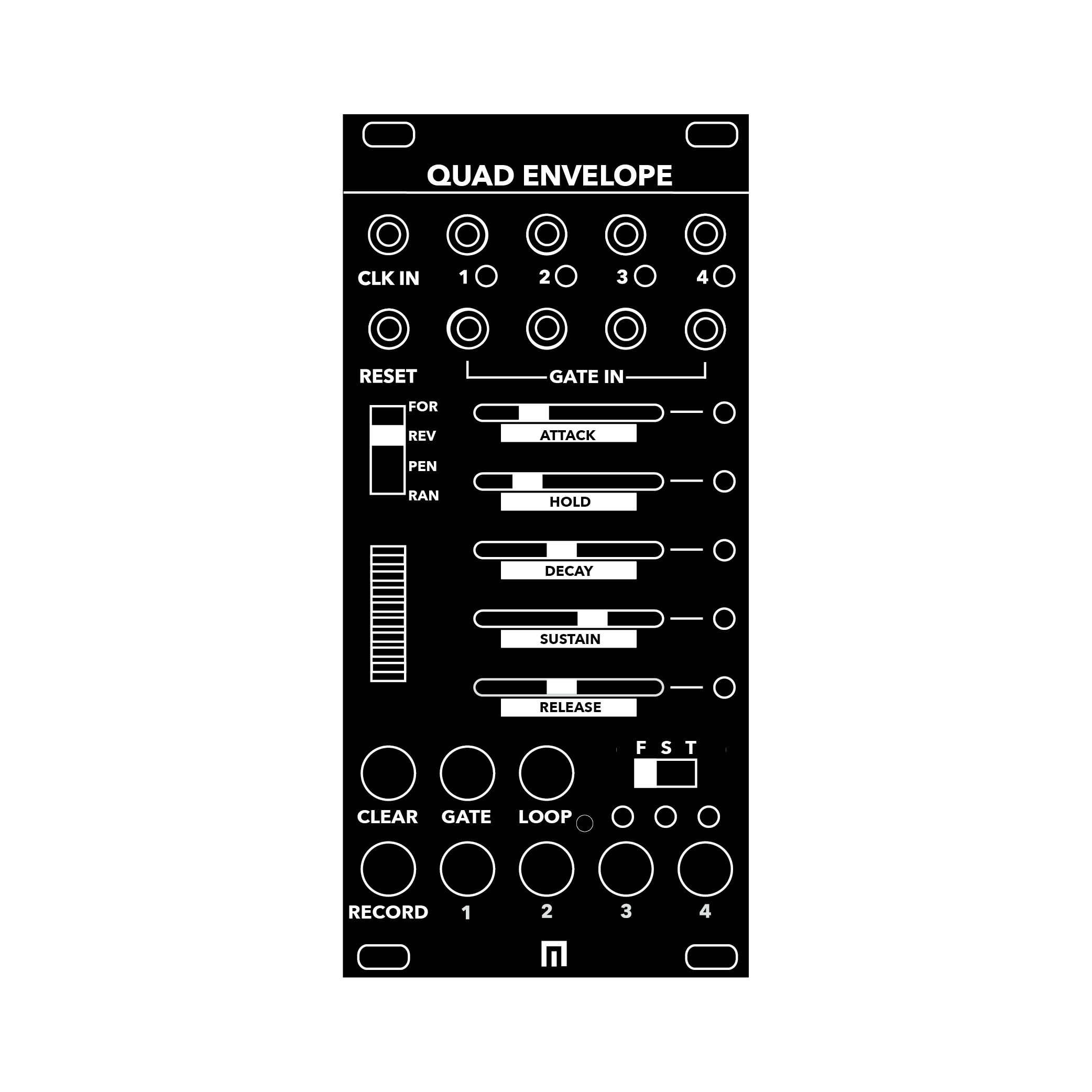 Malekko Quad Envelope Black Malekko Quad Envelope Black Eurorack модули