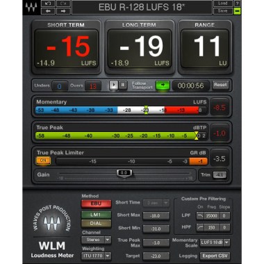 Waves WLM Plus Loudness Meter Цифровые лицензии