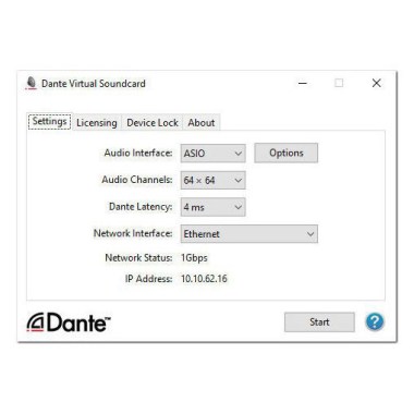 Dante Virtual Soundcard Цифровые лицензии