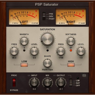 PSP Audioware Saturator Цифровые лицензии