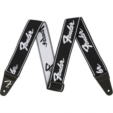 Fender WEIGHLESS Strap RUNNING LOGO B/W Ремни для гитар