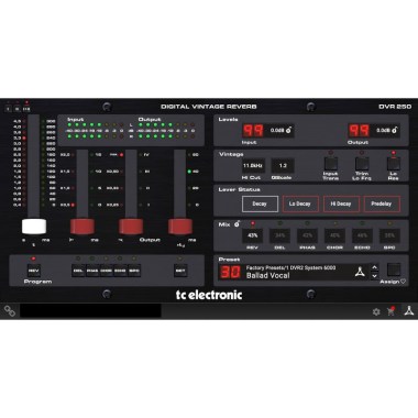 tc electronic DVR 250 Digital Vintage Reverb Цифровые лицензии