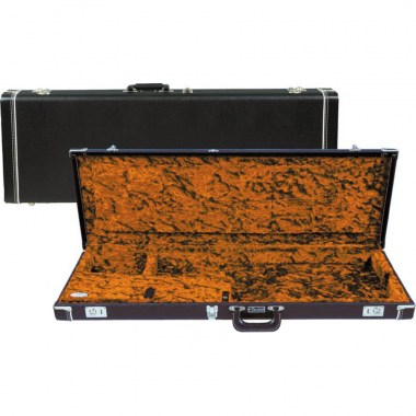 Fender G&G Deluxe Precision Bass Hardshell Case, Black with Orange Plush Interior, Amp Logo Чехлы и кейсы для бас-гитар