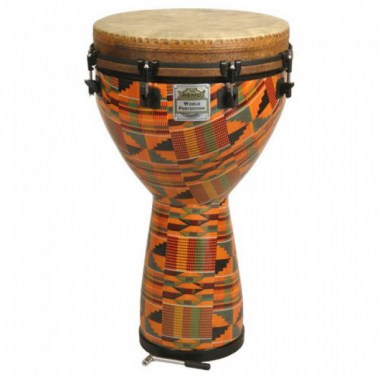 Remo DJ-6112-56- Djembe, Designer Series, Apex, 12 X 22, Key-Tuned, SKYNDEEP® FIBERSKYN®, Beige Drumhead, Orange Kinte Джембе