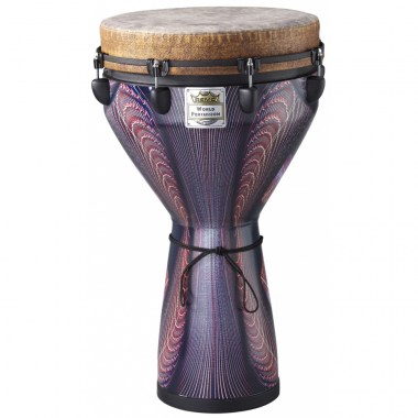 Remo DJ-0014-36- Djembe, MONDO™, Designer Series, Key-Tuned, 14 X 25, SKYNDEEP® FIBERSKYN®, Contour Tuning Brackets, Salsa Deco Finish Джембе