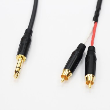 Длина на заказ Jack 6.3 mm jack TRS - 2 RCA male Amphenol Pro Performance - профессиональный инсертный аудио кабель Кабели двойные тип Y