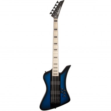 Jackson X Series Signature David Ellefson Kelly™ Bird V Bass, Maple Fingerboard, Blue Stripe Бас-гитары