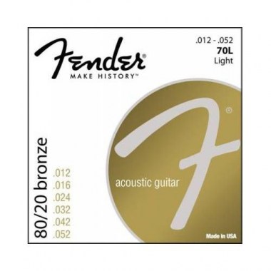 Fender Strings NEW ACOUSTIC 70L 80/20 BRONZE BALL END 12-52 Струны для акустических гитар