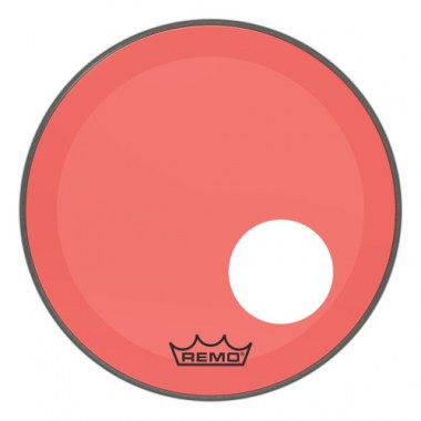 Remo P3-1318-ct-rdoh Powerstroke® P3 Colortone™ Red Bass Drumhead, 18, 5 Offset Hole Пластики для бас-бочки