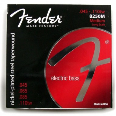 Fender 8250 Bass Strings, Nickel Plated Steel Taperwound, Long Scale, 8250m .045-.110 Gauges, (4) Струны для бас-гитар