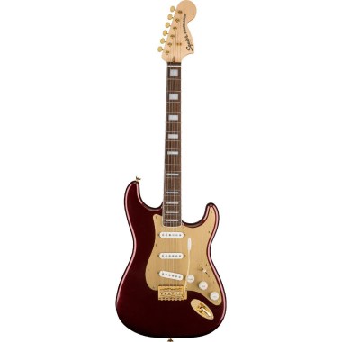 Fender SQUIER 40th Anniversary Stratocaster LRL Ruby Red Metallic Электрогитары