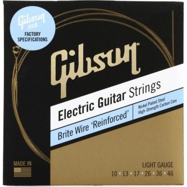 Gibson SEG-BWR10 BRITE WIRE REINFORCED ELECTIC GUITAR STRINGS, LIGHT GAUGE Cтруны для электрогитар