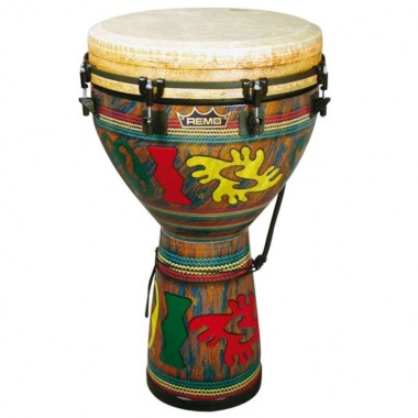 Remo DJ-0016-24- Djembe, MONDO™, Designer Series, Key-Tuned, 16 X 27, SKYNDEEP®, Contour Tuning Brackets, Adinkra Finish Джембе