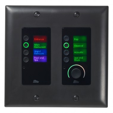 BSS BSS EC-8BV-BLK-EU Ethernet панельный контроллер с 8 кнопками и регулятором уровня, чёрный Трансляционное оборудование
