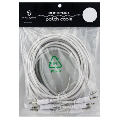 Erica Synths Eurorack patch cables 20cm, 5 pcs white Аксессуары для модульных синтезаторов