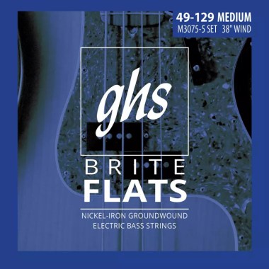 GHS M3075-5 BRITE FLATS Струны для бас-гитар