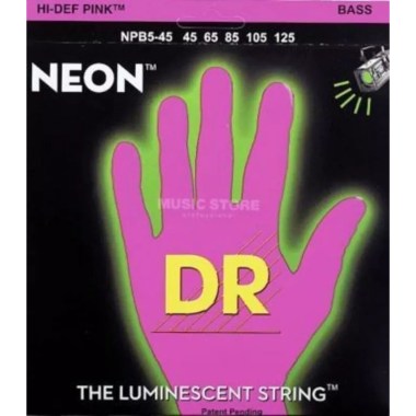 DR Strings NPB5-45 NEON HiDef Pink Струны для бас-гитар