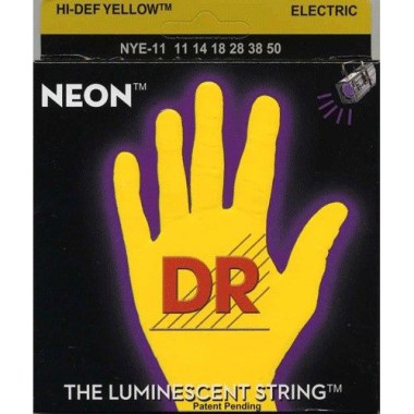 DR String NYE-11 NEON HiDef Yellow Cтруны для электрогитар