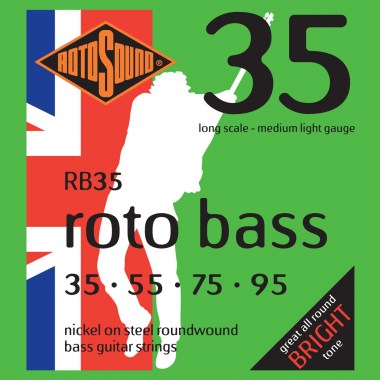 Rotosound RB35 NICKEL (UNSILKED) 35 55 75 95 Струны для бас-гитар