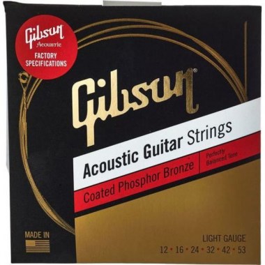 Gibson SAG-CPB12 COATED PHOSPHOR BRONZE STRINGS, LIGHTS Струны для акустических гитар