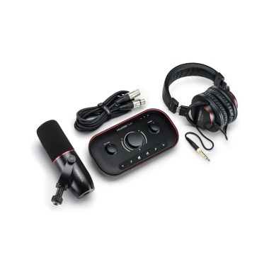 Focusrite Vocaster Two Studio Podcast Set - комплект (Vocaster Two, наушники, микрофон, ПО, микрофонный кабель) Звуковые карты USB