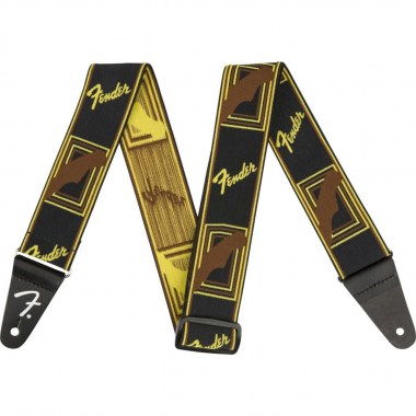 Fender Weighless 2 Mono Strap Black/Yellow/Brown Ремни для гитар