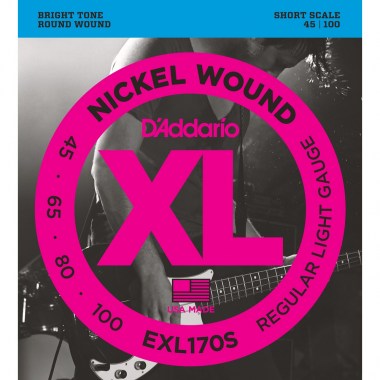 DAddario EXL170S NICKEL WOUND Light, Short Scale Струны для бас-гитар