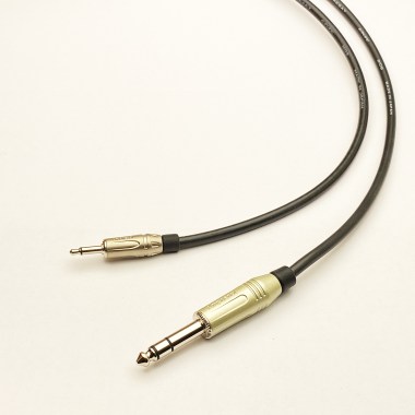 Длина на заказ minijack 3,5 mm mono - Jack 6,3 mm TRS  Amphenol Pro Performance Floating Ring cable профессиональный аудио кабель тип CV MMAG (собственное производство)