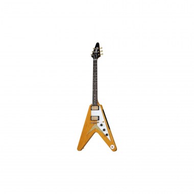 Gibson Custom Shop 1958 Korina Flying V White Pickguard Natural Электрогитары