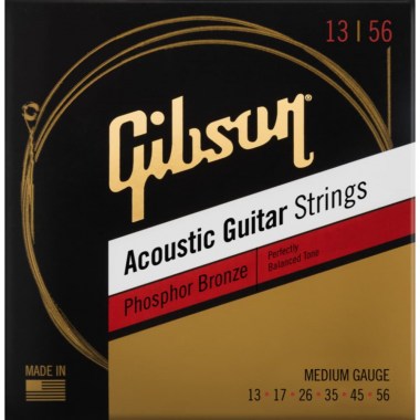Gibson Phosphor Bronze Acoustic Guitar Strings Medium Струны для акустических гитар