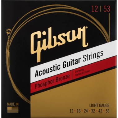 Gibson Phosphor Bronze Acoustic Guitar Strings Light Струны для акустических гитар