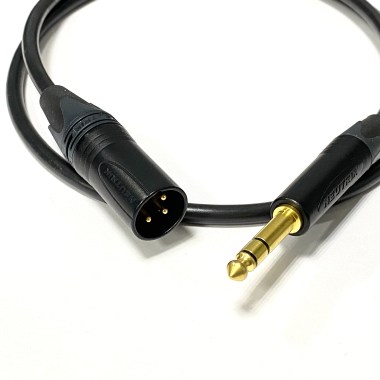 Кабель Jack 6.3 mm TRS - XLR male Neutrik Gold 2m Готовые Custom кабели
