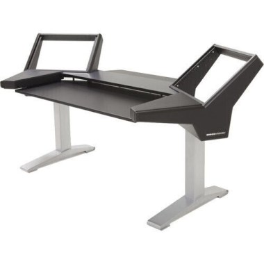 Argosy Halo-K-B-T-S Halo Keyboard Desk w/Black End Panels,Black Top,Silver Legs Различное Музыкальное Оборудование