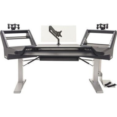 Argosy Halo-K-E2-XC-B-T-S Halo KE Ultimate,2Shelves,160 Spkr Platforms,KybdTray,D8 Mon. Arm,CPU Shelf,w/Black Top&Silver Legs Различное Музыкальное Оборудование