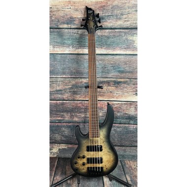 ESP LTD D-5 Burled Poplar Black Natural Burst Satin Left-Handed Bass Различное Музыкальное Оборудование