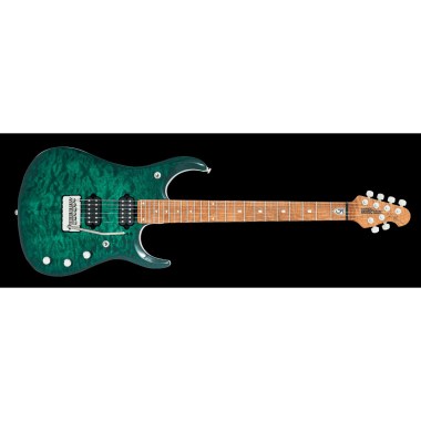 Music Man JP15 7 String - Teal Quilt - Figured Roasted Maple - No Pickguard Различное Музыкальное Оборудование
