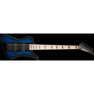 JACKSON David Ellefson Kelly Bird V, Maple Fingerboard, Blue Burst w/Black Center-Stripe Различное Музыкальное Оборудование