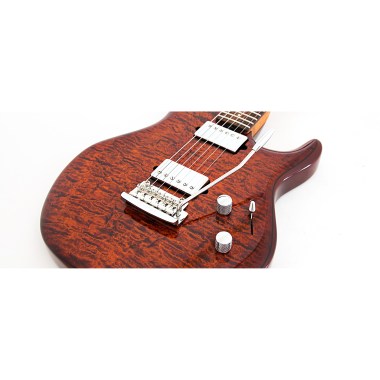 Music Man BFR Luke 3 HH - Boysenberry Quilt - Figured Roasted Maple/Rosewood - No Pickguard Различное Музыкальное Оборудование