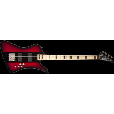 JACKSON David Ellefson Kelly Bird IV, Maple Fingerboard, Red Burst w/Black Center-Stripe Различное Музыкальное Оборудование